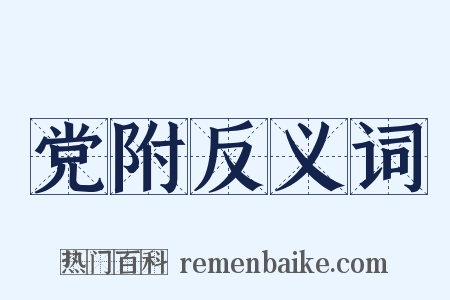 党附反义词是什么意思的图片